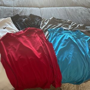 Lot - 6 large sleeveless NIKE combat  pro shirts